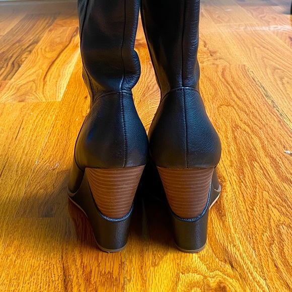 JESSICA SIMPSON HAVRIE LEATHER KNEE HIGH WEDGE BOOTS đź–¤ - Picture 4 of 9